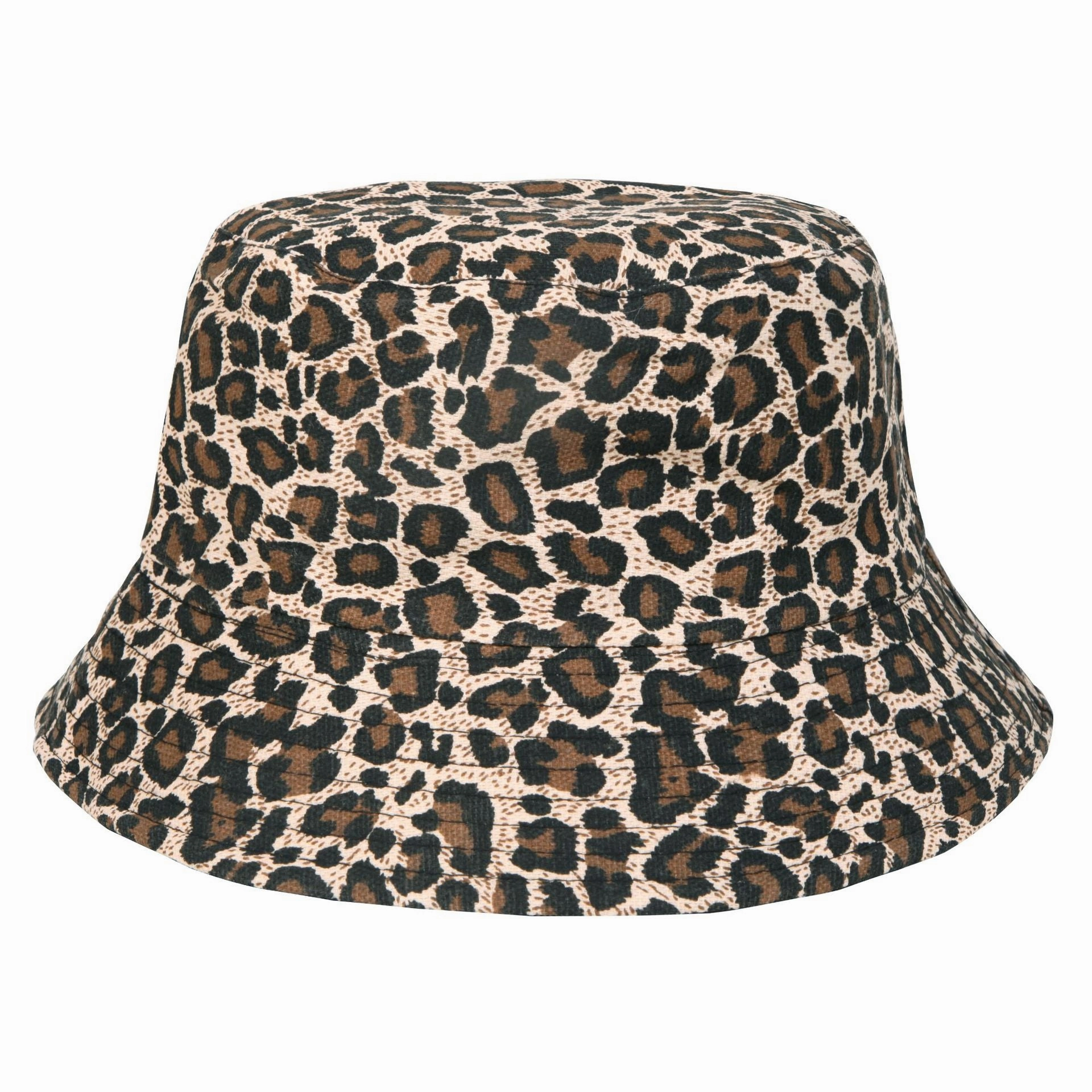 Wholesale Polyester Leopard Print Reversible Bucket Hat