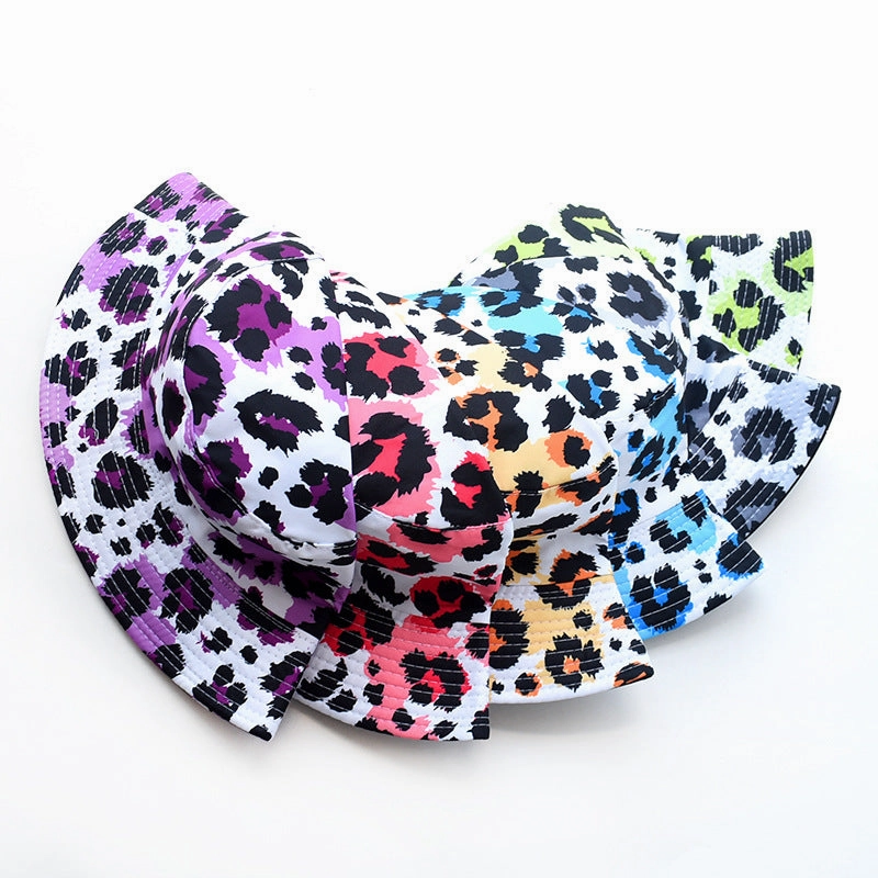 Wholesale Polyester Leopard Print Reversible Bucket Hat