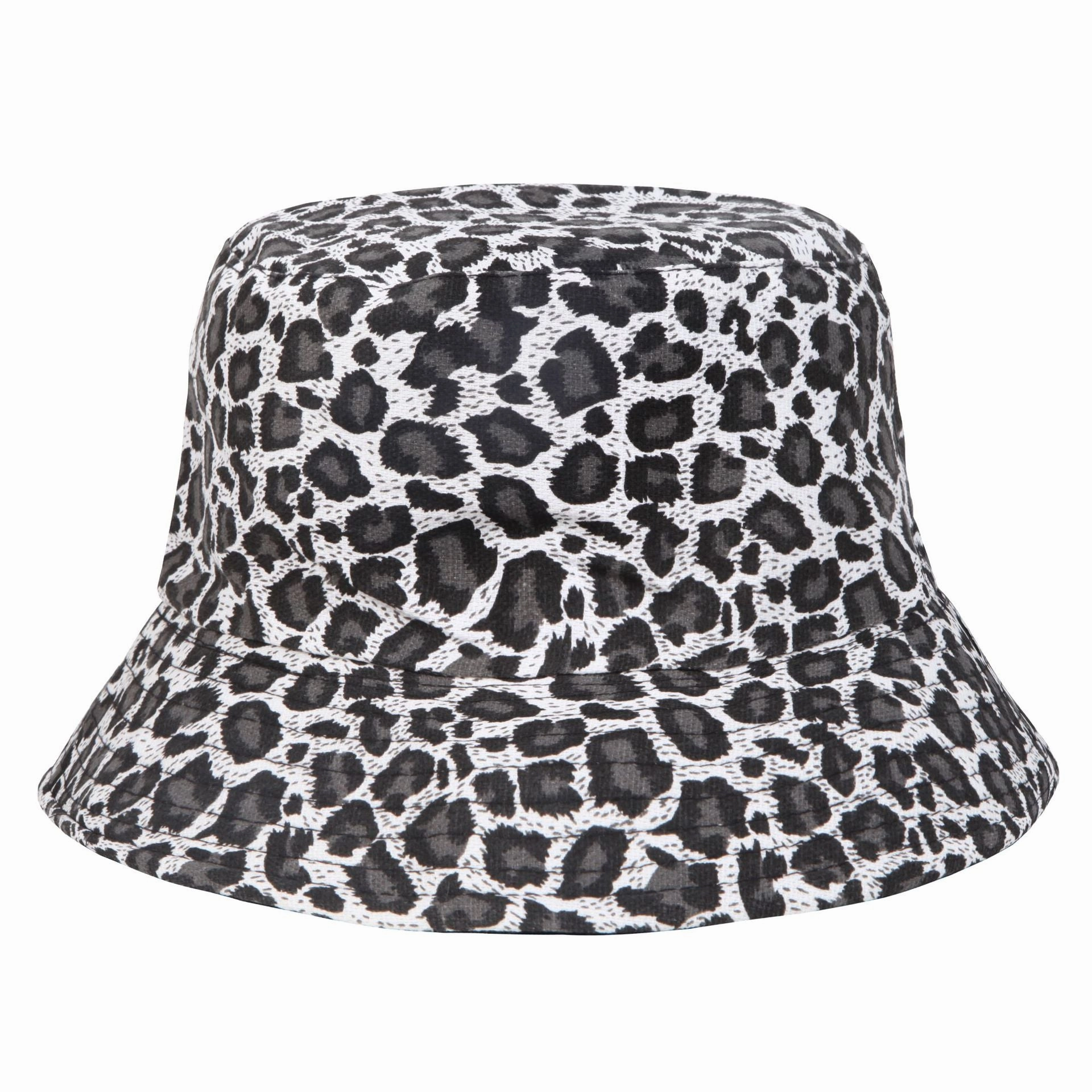 Wholesale Polyester Leopard Print Reversible Bucket Hat