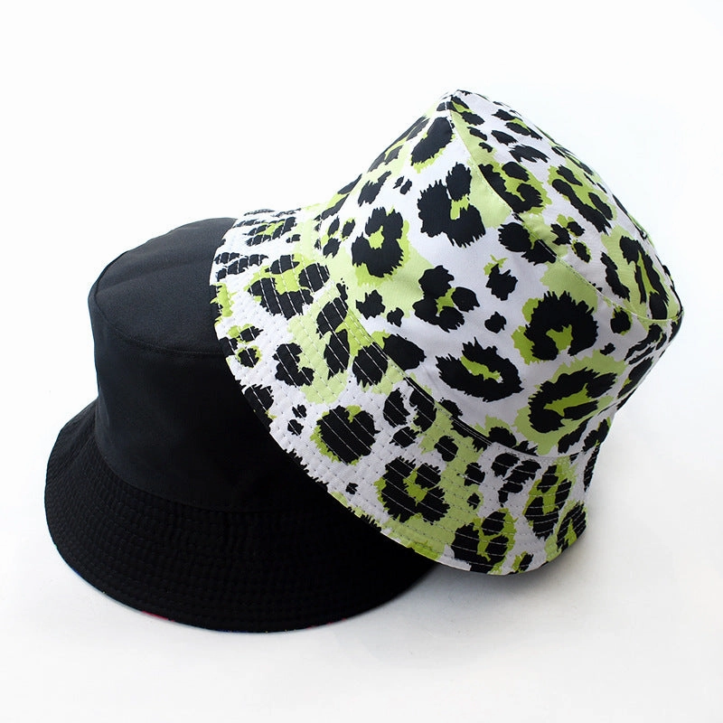 Wholesale Polyester Leopard Print Reversible Bucket Hat
