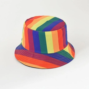 Wholesale Polyester LGBT Rainbow Bucket Hat