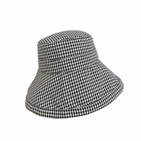 Wholesale Polyester Literary Plaid Fisherman Hat with Large Brim