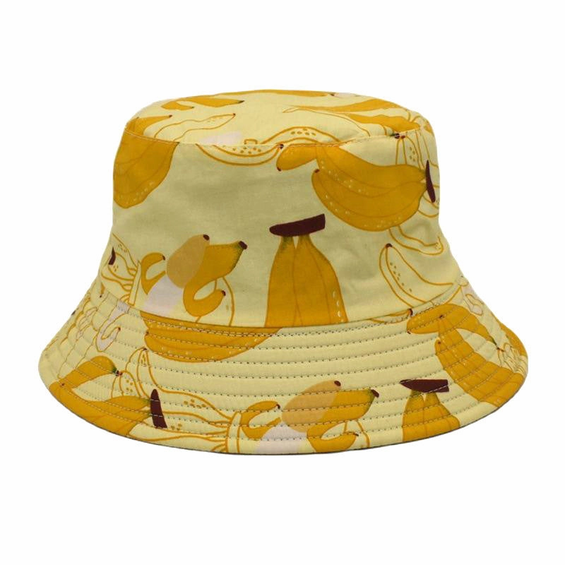 Wholesale Polyester New Banana Printing Fisherman Hat