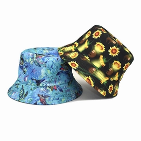 Wholesale Polyester New Chrysanthemum Printing Fisherman Hat