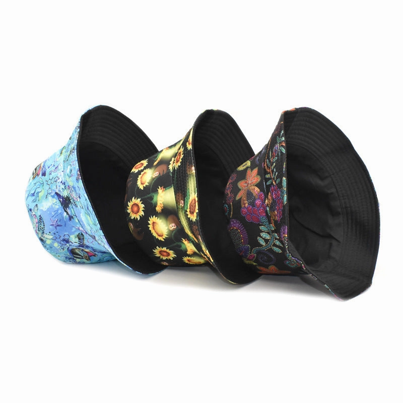 Wholesale Polyester New Chrysanthemum Printing Fisherman Hat
