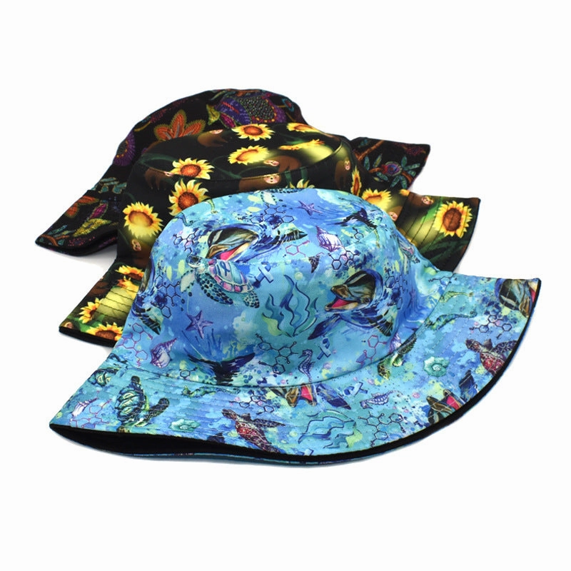 Wholesale Polyester New Chrysanthemum Printing Fisherman Hat