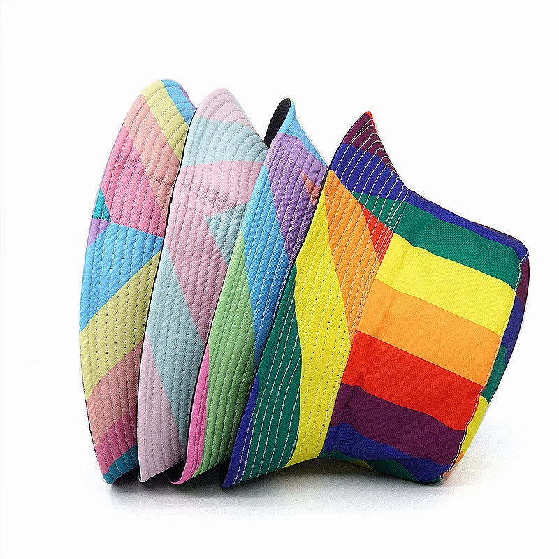 Wholesale Polyester New Rainbow Bucket Hat