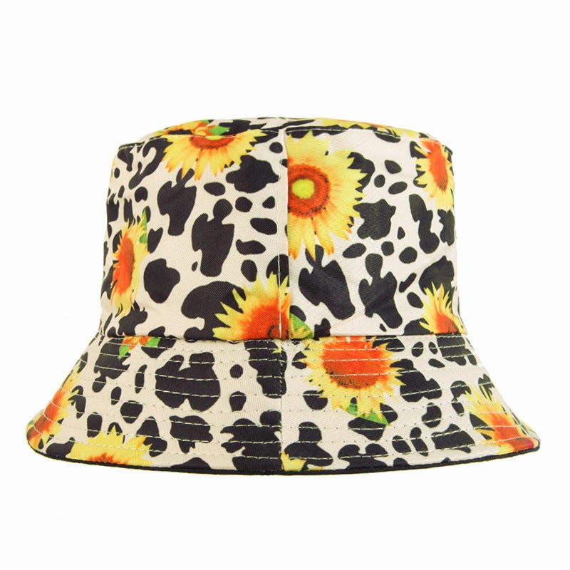 Wholesale Polyester Printed Sunflower Bucket Hat