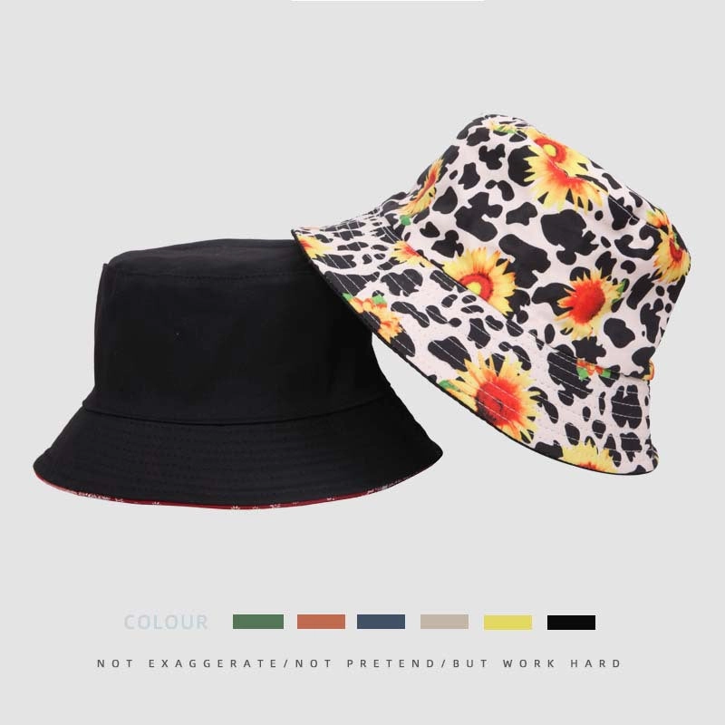Wholesale Polyester Printed Sunflower Bucket Hat