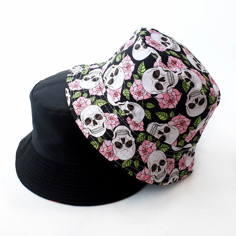 Wholesale Polyester Reversible Skull Bucket Hat