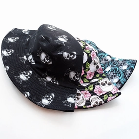 Wholesale Polyester Reversible Skull Bucket Hat