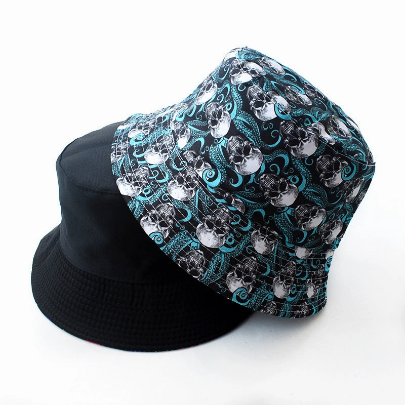 Wholesale Polyester Reversible Skull Bucket Hat
