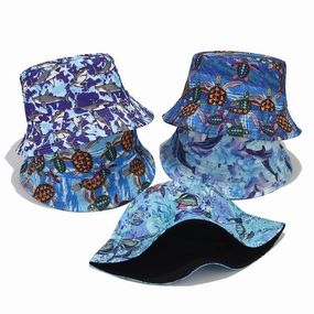 Wholesale Polyester Shark Double-sided Printing Fisherman Hat