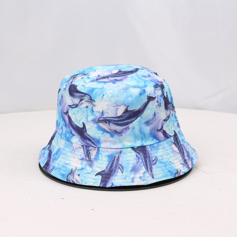 Wholesale Polyester Shark Double-sided Printing Fisherman Hat