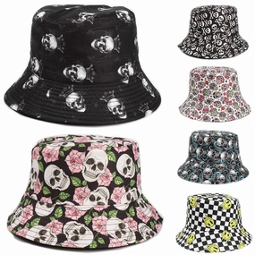 Wholesale Polyester Skull Bucket Hat
