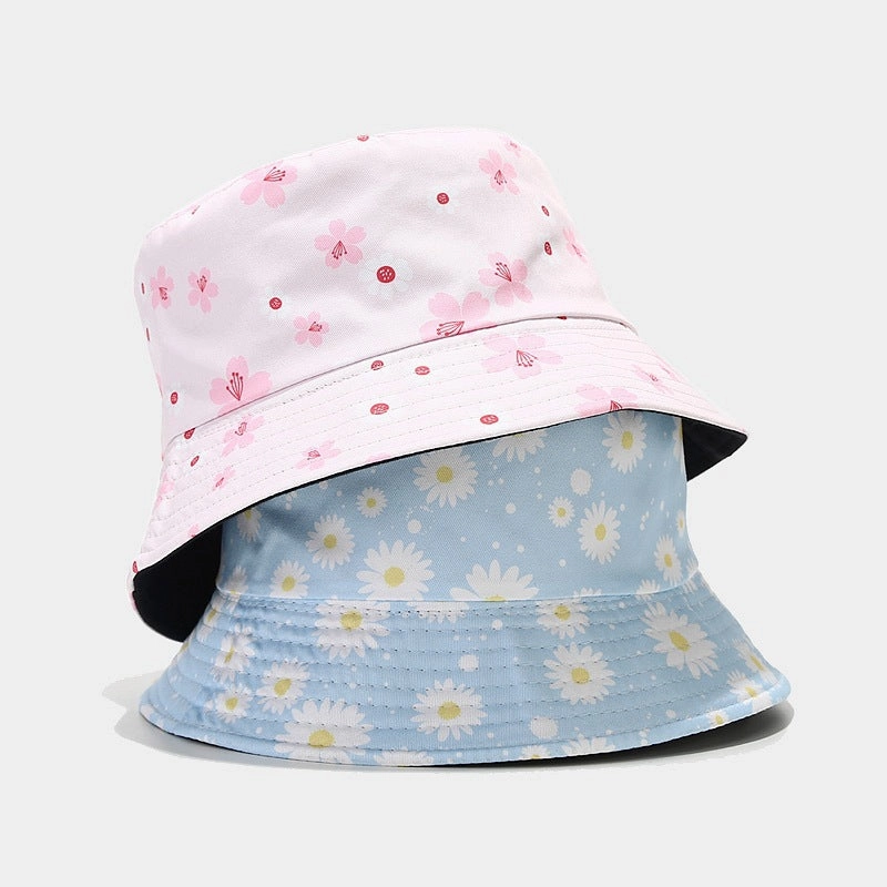Wholesale Polyester Small Flower Pattern Bucket Hat