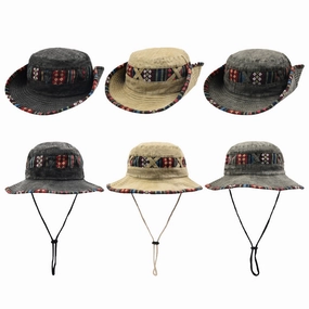 Wholesale Polyester Solid Color Lace Mountaineering Bucket Hat