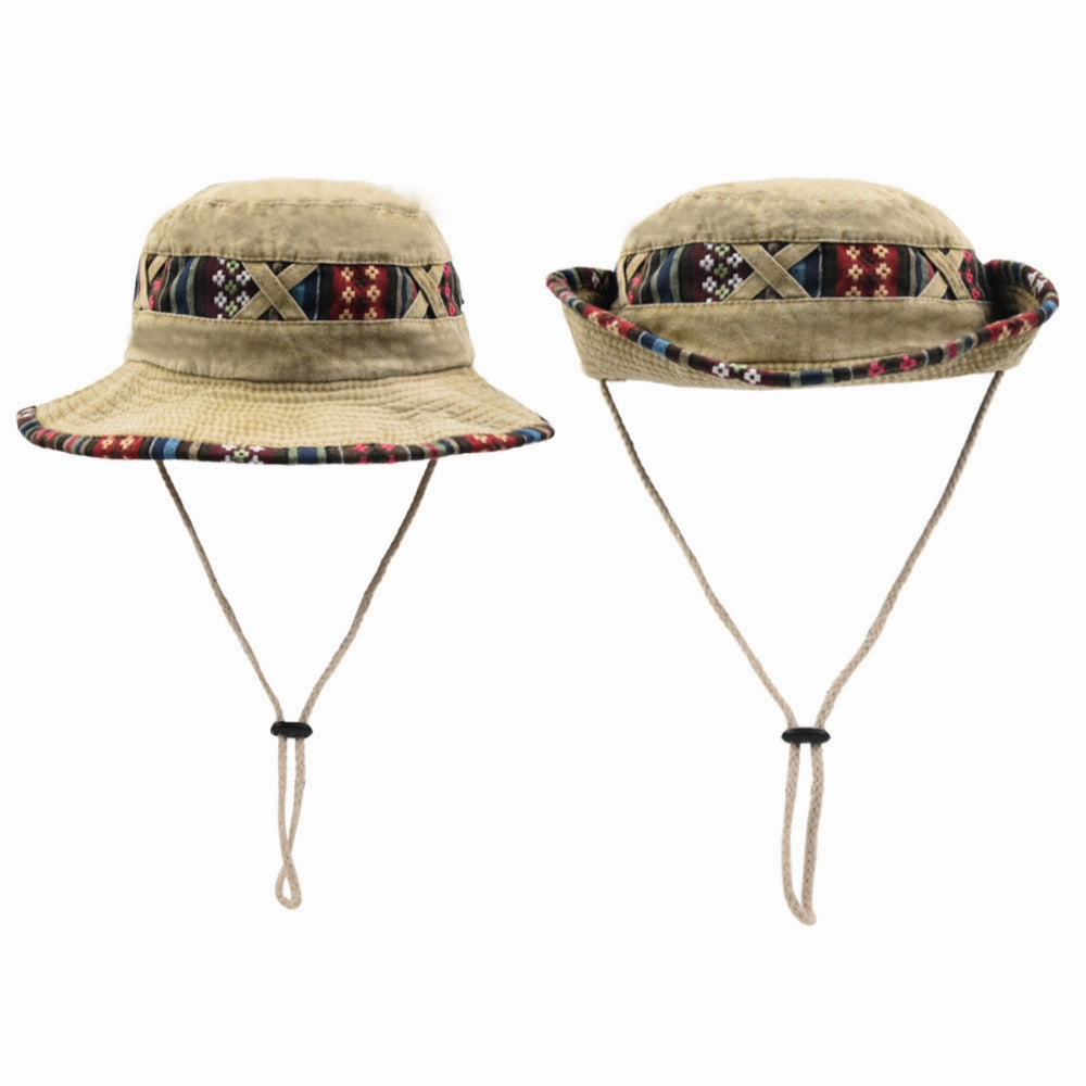 Wholesale Polyester Solid Color Lace Mountaineering Bucket Hat