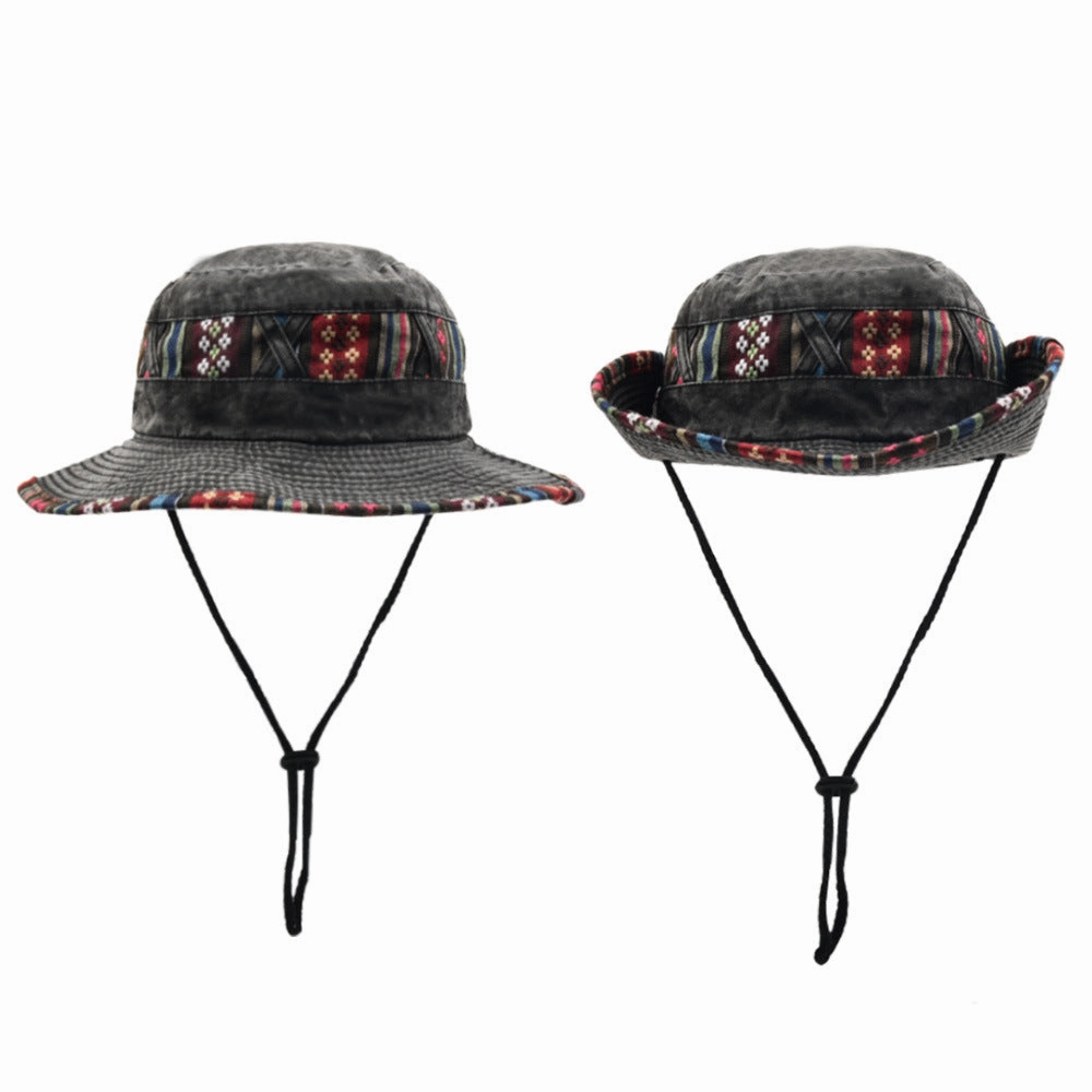 Wholesale Polyester Solid Color Lace Mountaineering Bucket Hat