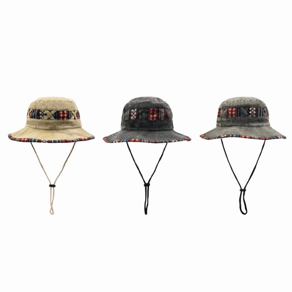 Wholesale Polyester Solid Color Lace Mountaineering Bucket Hat