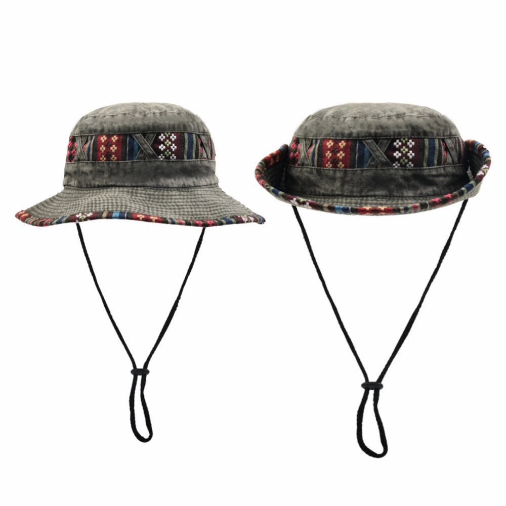 Wholesale Polyester Solid Color Lace Mountaineering Bucket Hat