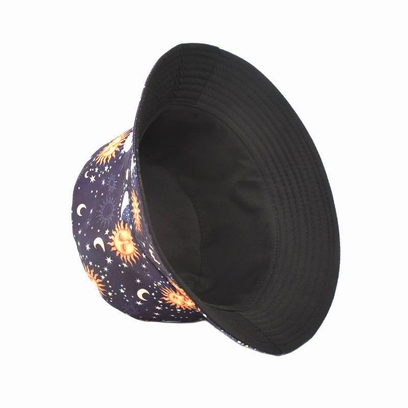 Wholesale Polyester Starry Sky Moon Sun Pattern Bucket Hat