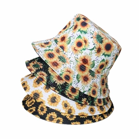 Wholesale Polyester Sunflower Bucket Hat