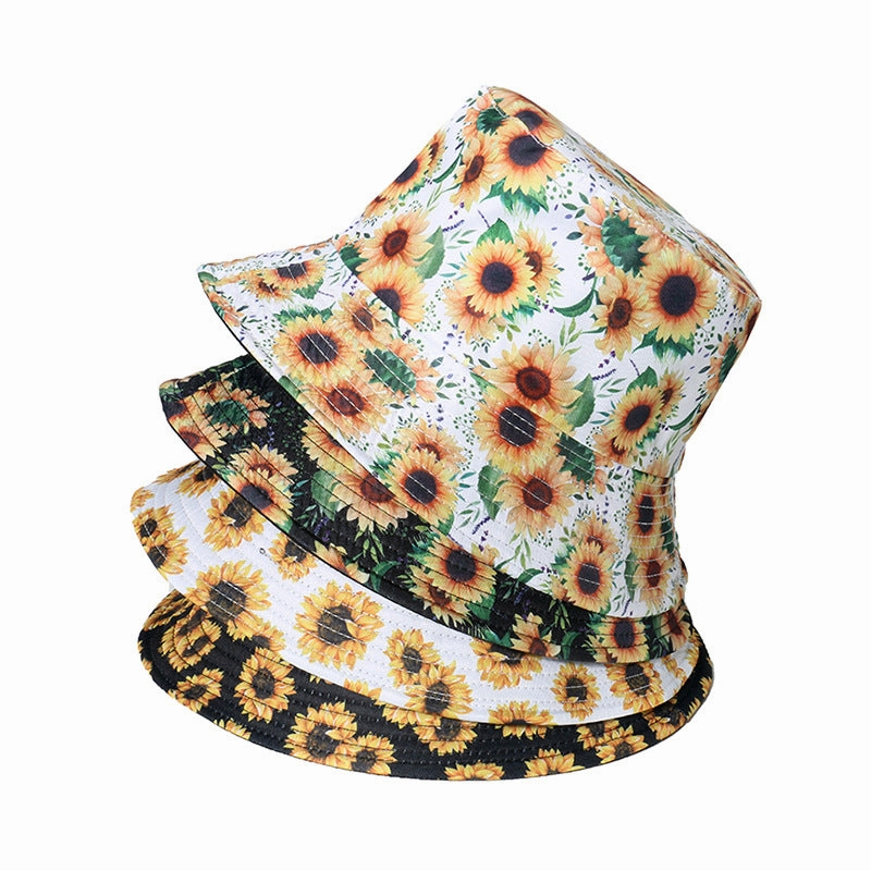 Wholesale Polyester Sunflower Bucket Hat