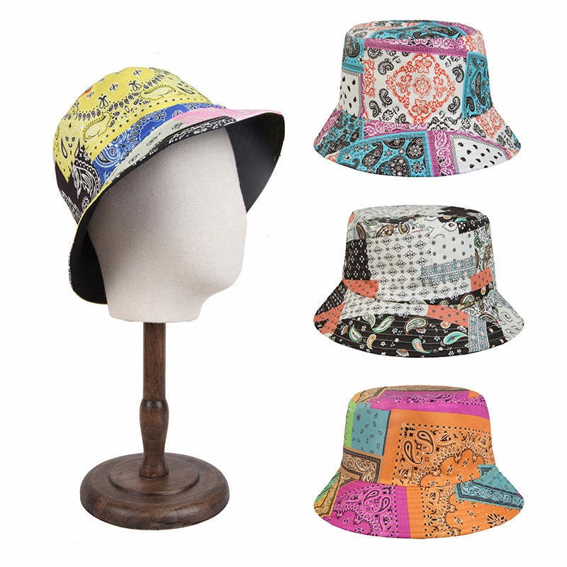 Wholesale Polyester Sunscreen Hat Sunshade Printed Bucket Hat