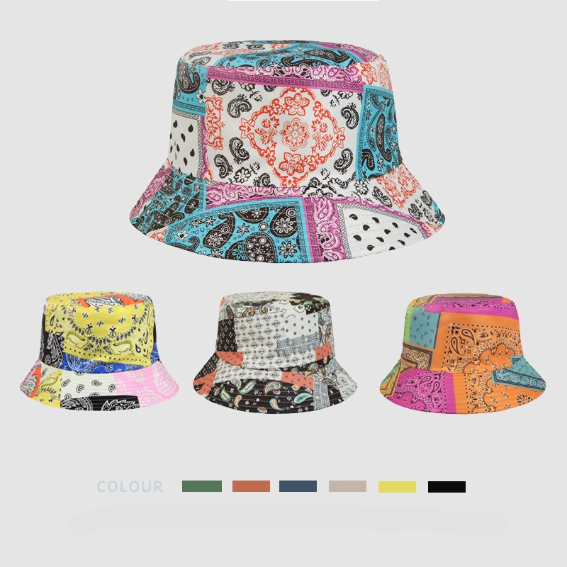 Wholesale Polyester Sunscreen Hat Sunshade Printed Bucket Hat