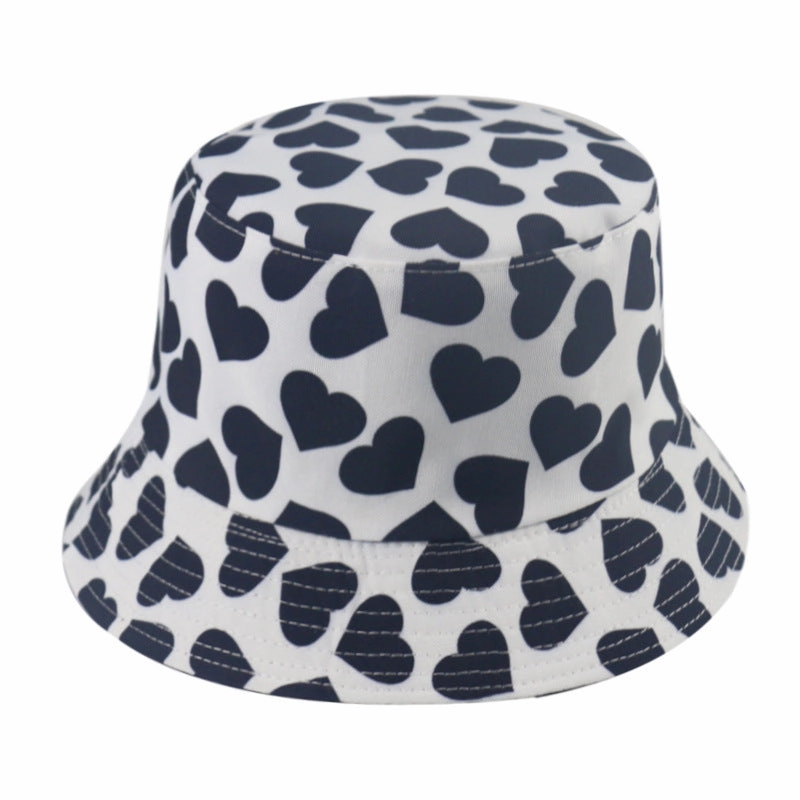 Wholesale Polyester Sunshade Sunscreen Love Print Bucket Hat