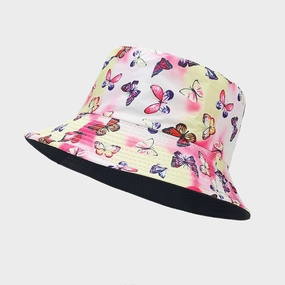 Wholesale Polyester Tie Dye Butterfly Print Bucket Hat