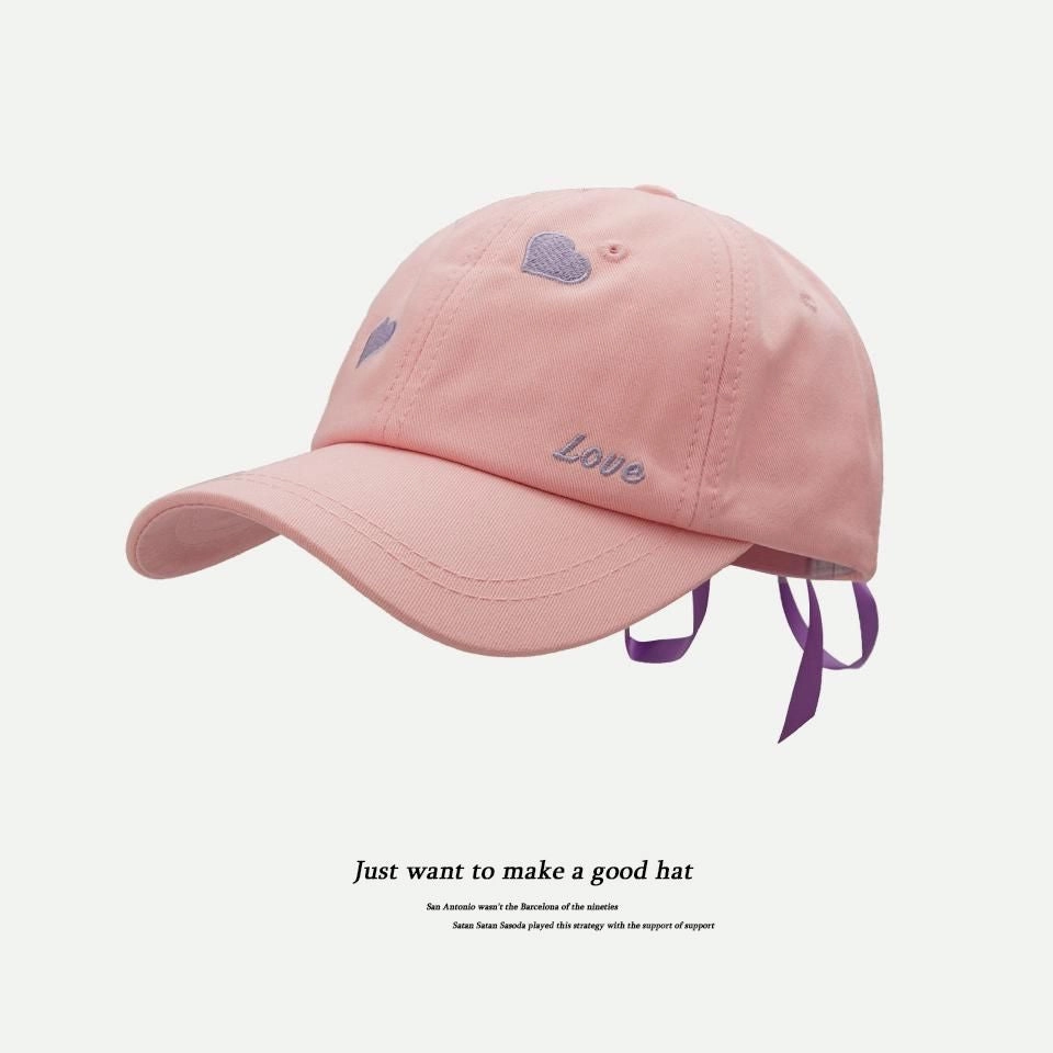 Wholesale Preppy Style Heart Embroidered Baseball Cap