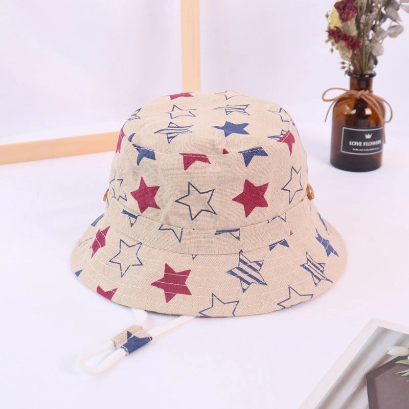 Wholesale Printed Cartoon Animals Kids Cotton Bucket Hat