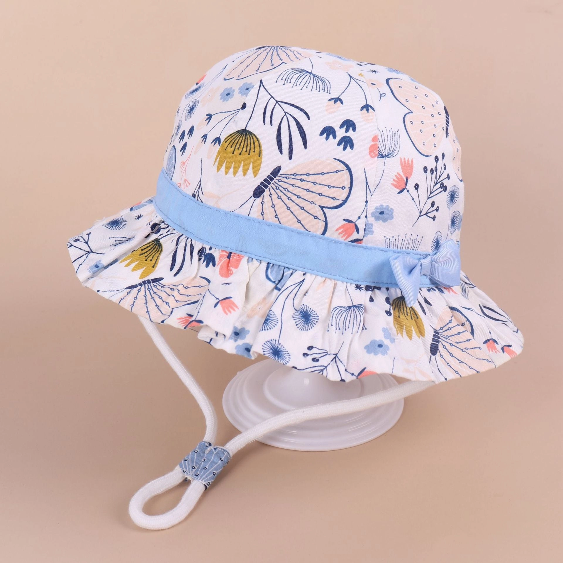 Wholesale Printed Cartoon Animals Kids Cotton Bucket Hat