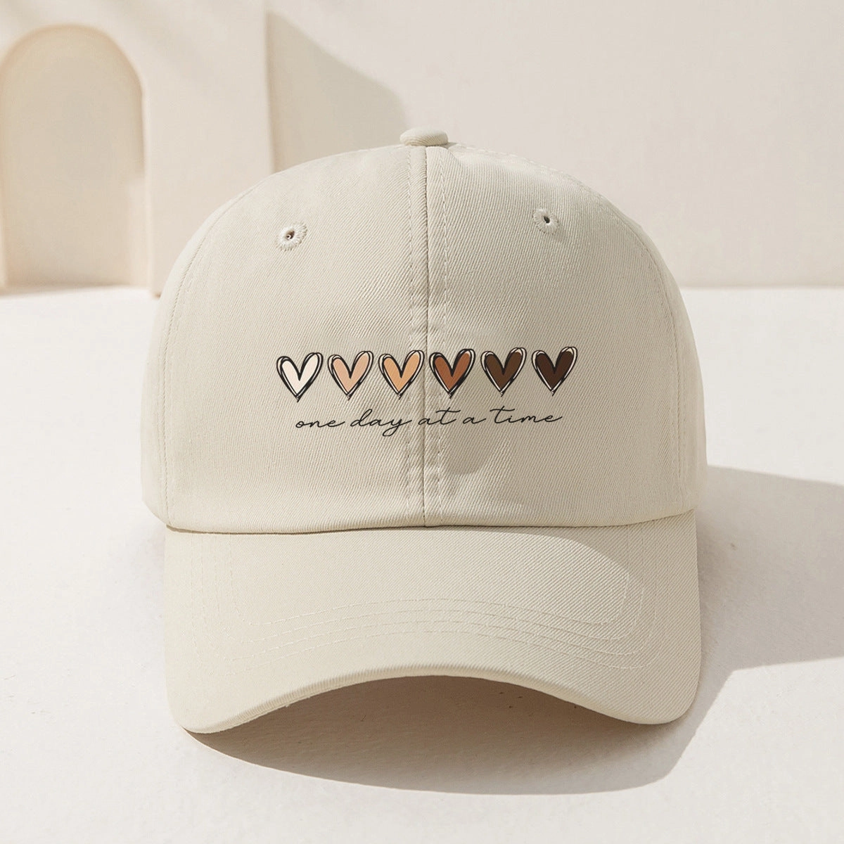 Wholesale Printed Heart Gradient English Letters Baseball Cap