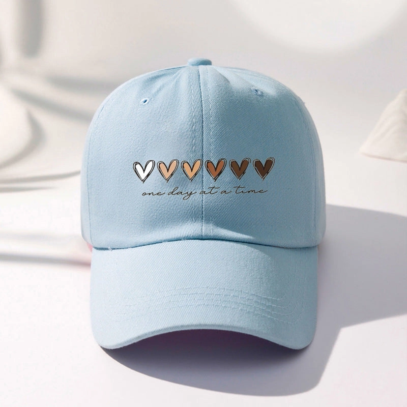 Wholesale Printed Heart Gradient English Letters Baseball Cap