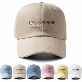 Wholesale Printed Heart Gradient English Letters Baseball Cap