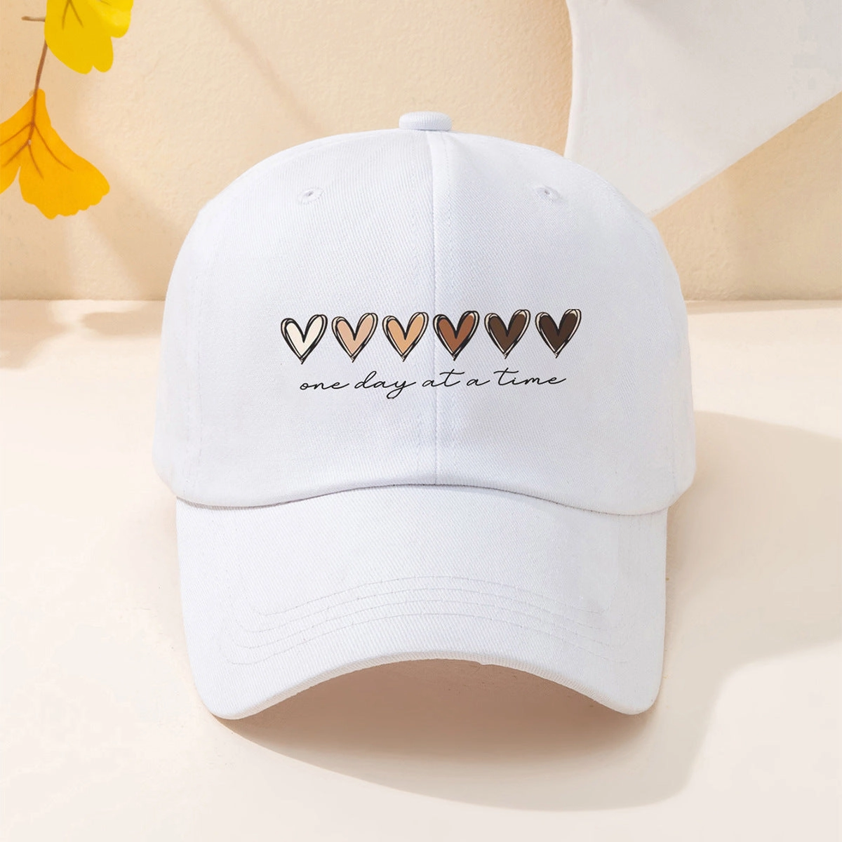Wholesale Printed Heart Gradient English Letters Baseball Cap