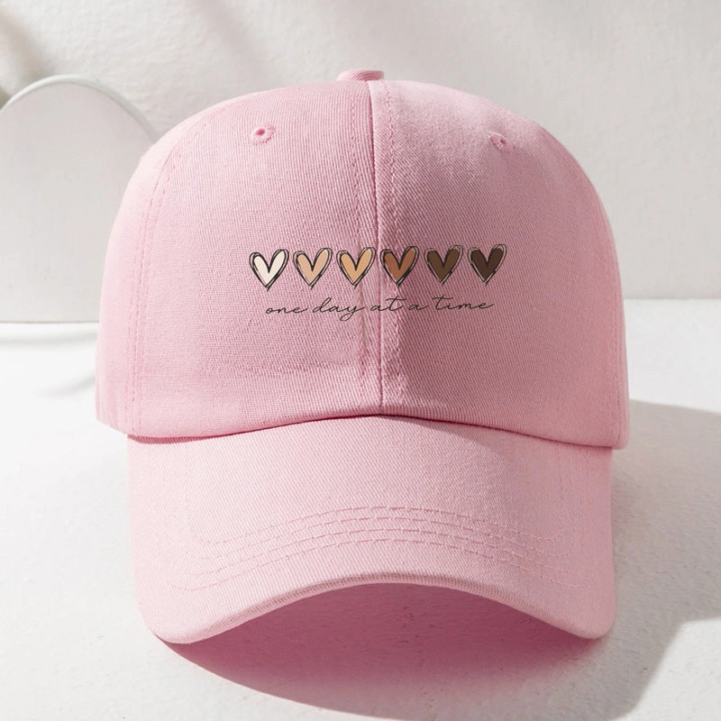 Wholesale Printed Heart Gradient English Letters Baseball Cap