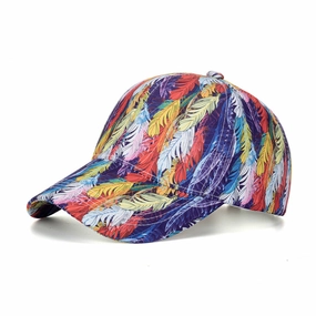 Wholesale Printed tie-dye baseball graffiti cap gradient color sun hat