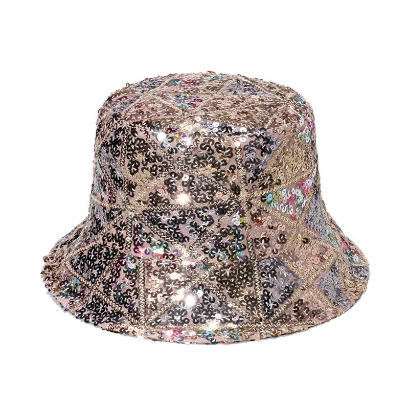 Wholesale Punk Geometric Sequins Polyester Bucket Hat