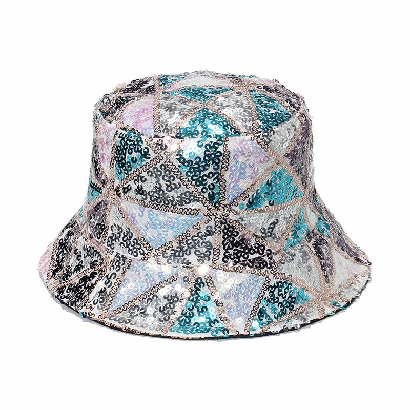 Wholesale Punk Geometric Sequins Polyester Bucket Hat