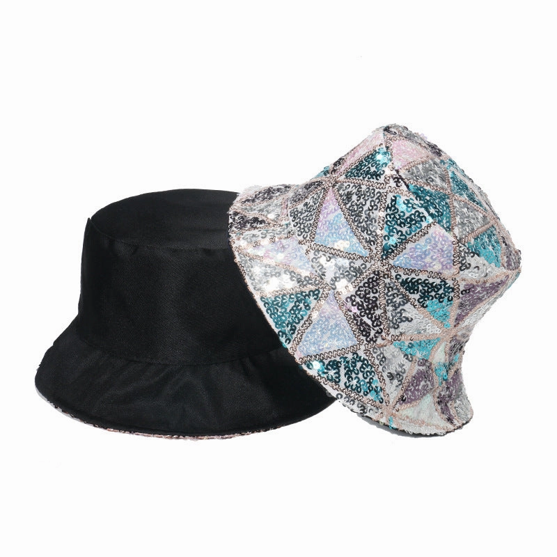 Wholesale Punk Geometric Sequins Polyester Bucket Hat