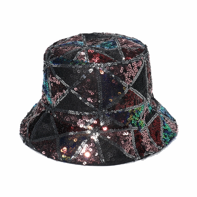 Wholesale Punk Geometric Sequins Polyester Bucket Hat