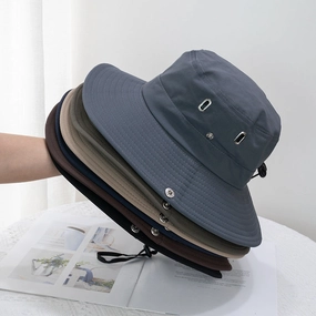 Wholesale Quick-drying Drawstring Western Cowboy Bucket Hat