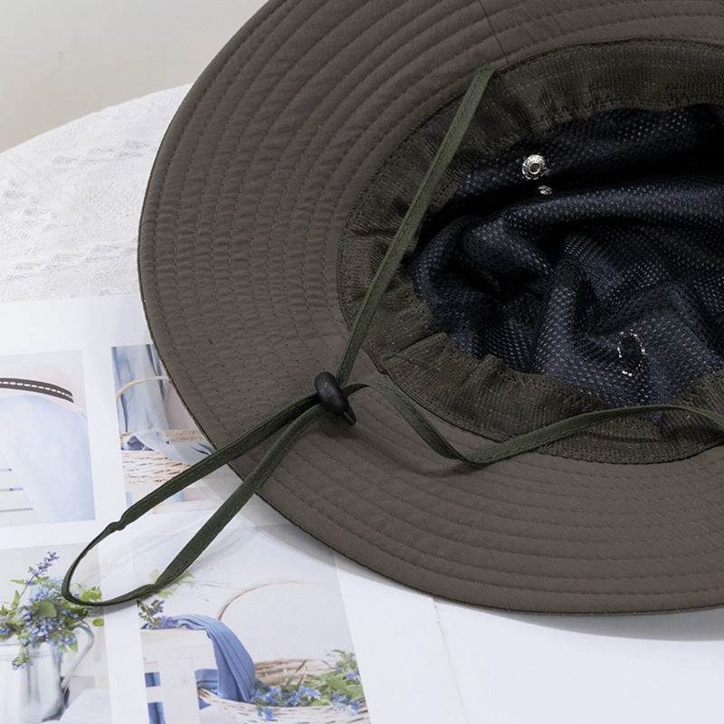 Wholesale Quick-drying Drawstring Western Cowboy Bucket Hat