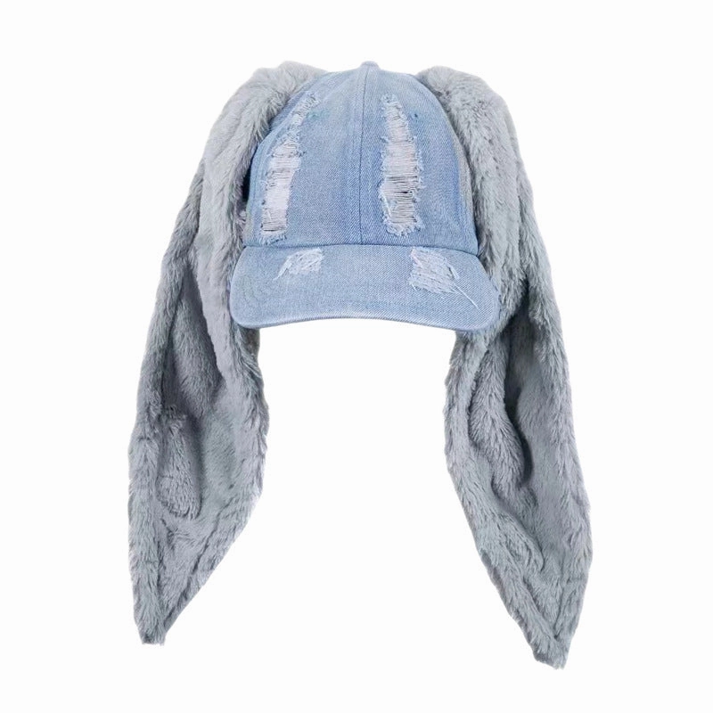 Wholesale Rabbit ear cap denim Hong Kong style baseball cap