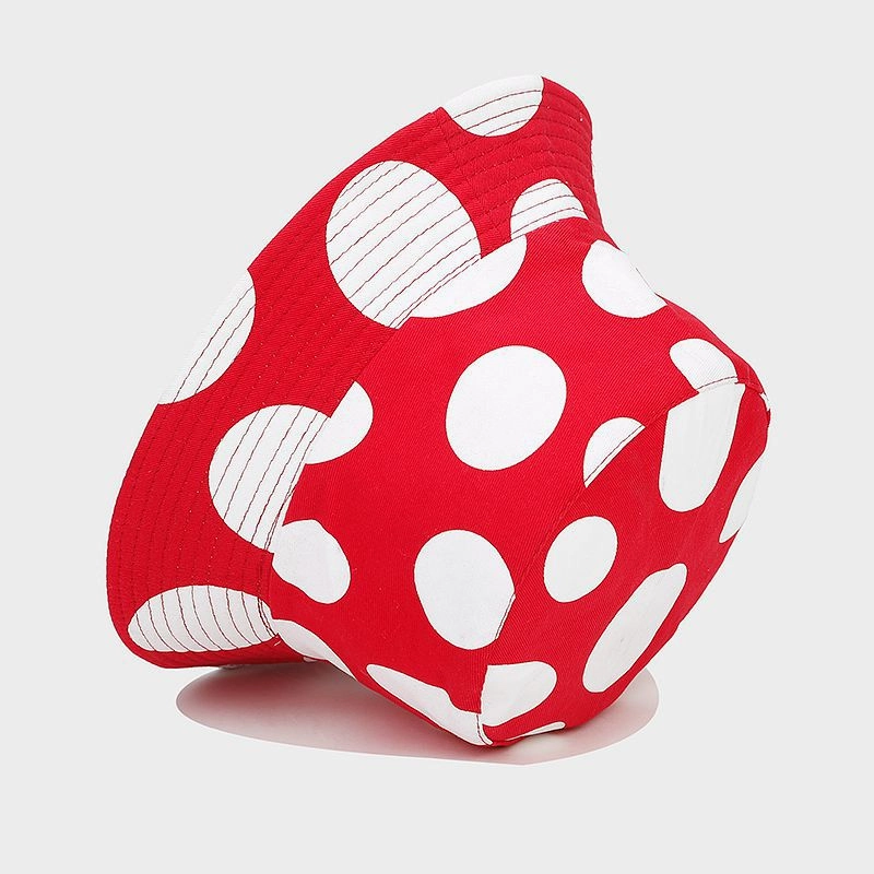 Wholesale Red and White Mushroom Pattern Double-Sided Bucket Hat