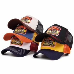 Wholesale Retro Bull Head Motorcycle Baseball Cap Sun Visor Breathable Trucker Cap
